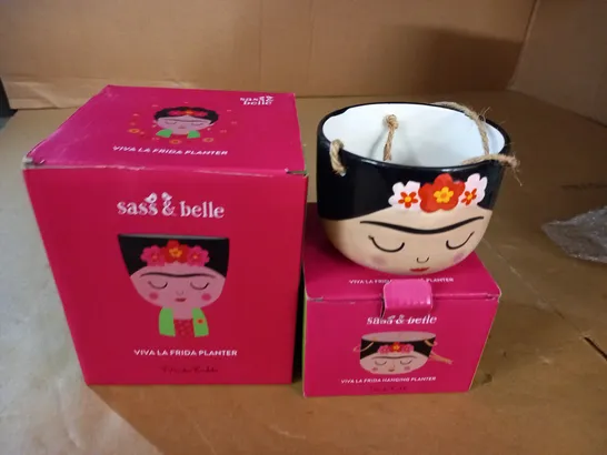 LOT OF 2 SASS & BELLE VIVA LA FRIDA PLANTERS