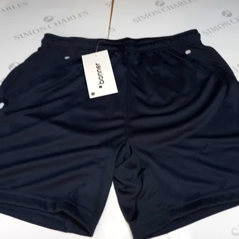 BANNER APTUS PERFORMANCE FOOTBALL SHORT IN NAVY/SILVER - "28-30"