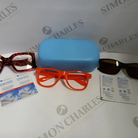 BOX OF APPROX 10 ITEMS INCLUDING ASSORTED GLASSES IN VARIOUS SHAPES AND COLOURS