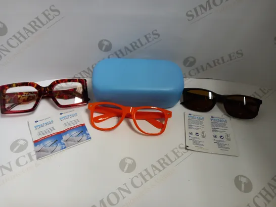 BOX OF APPROX 10 ITEMS INCLUDING ASSORTED GLASSES IN VARIOUS SHAPES AND COLOURS