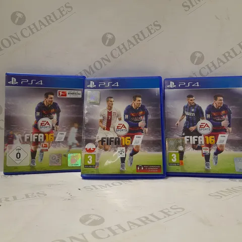 BOX OF APPROX 4 FIFA 16 FOR PS4