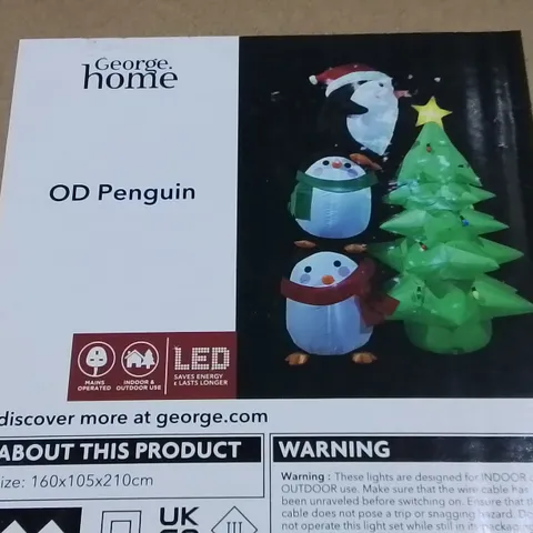 BOXED BRAND NEW OD INFLATABLE PENGUIN - 160X105X210CM