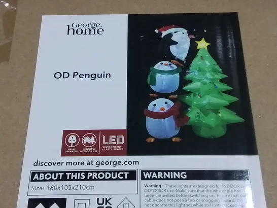 BOXED BRAND NEW OD INFLATABLE PENGUIN - 160X105X210CM