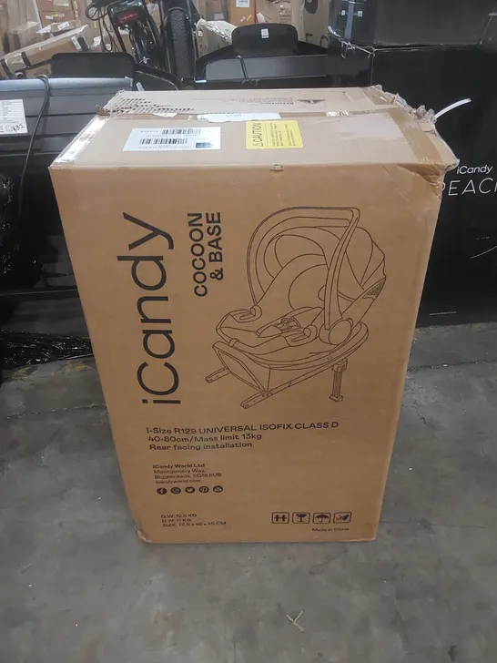 BOXED ICANDY CAR SEAT COCOON & BASE - LATTE