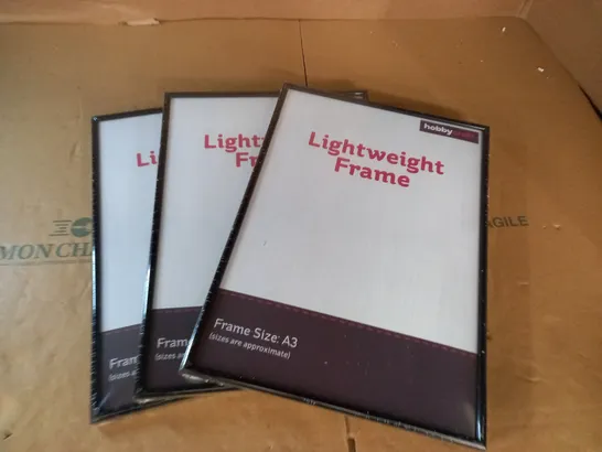 LOT OF 3 LIGHTWEIGHT A3 FRAMES