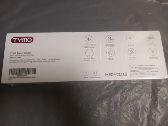 BOXED AND SEALED TYMO BEAUTY RING PLUS IONIC HAIR STRAIGHTENING COMB