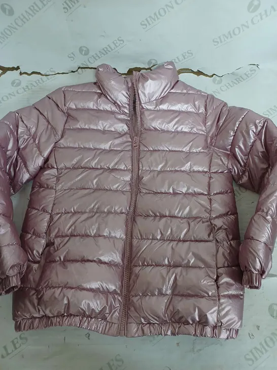 ZARA KIDS SHINNY PINK PADDED JACKET - KIDS SIZE 9