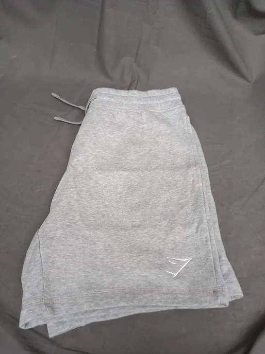 GYMSHARK GREY FLEECED SHORTS SIZE M