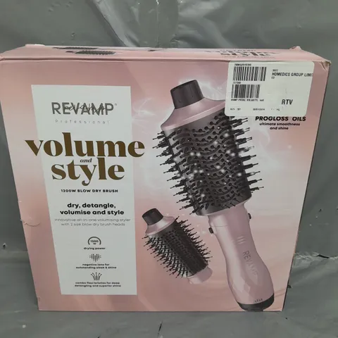 BOXED REVAMP PROFESSIONAL VOLUME AND STYLE 1200W BLOW DRY BRUSH 