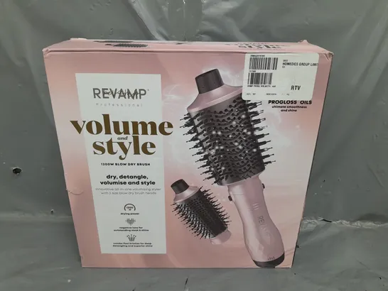 BOXED REVAMP PROFESSIONAL VOLUME AND STYLE 1200W BLOW DRY BRUSH 