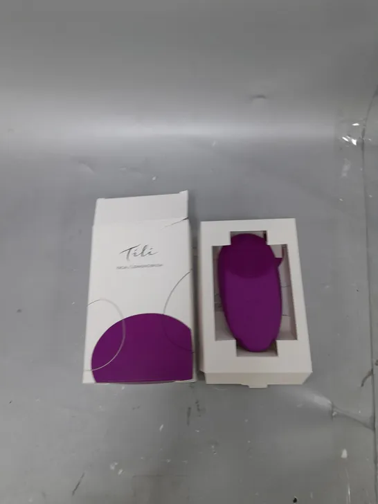 TILI RECHARGEABLE VARIABLE SPEED SILICONE FACIAL CLEANSING BRUSH PURPLE