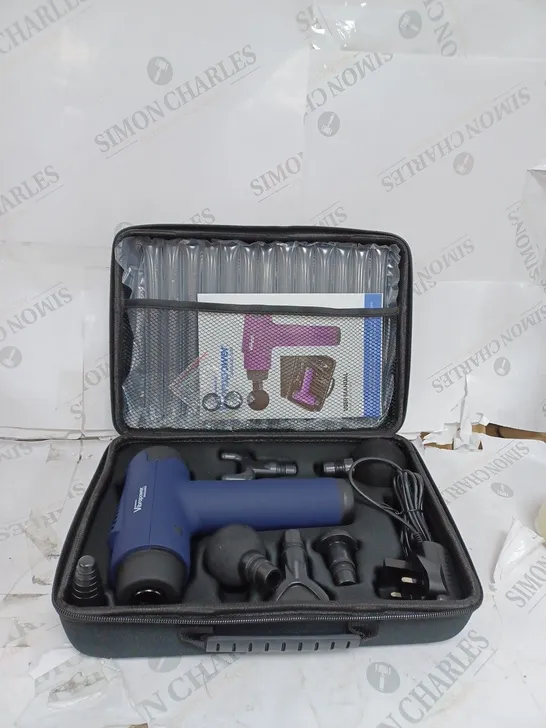 BOXED VIBRAPOWER DIGITAL CORDLESS MASSAGER NAVY BLUE  