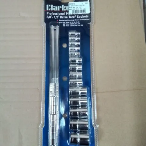 CLARKES- PROFESSIONAL 14 PIECE DRIVE TORX SOCKETS