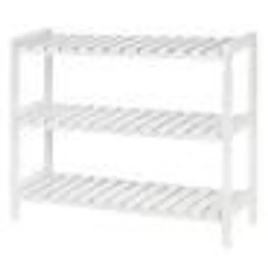 BOXED 9 PAIR SHOE RACK WHITE