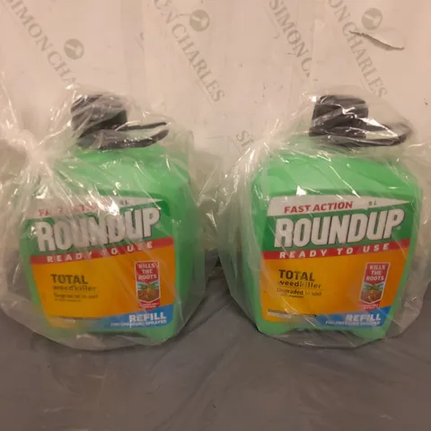 TOTE OF 2 ASSORTED HOUSEHOLD GOODS TO INCLUDE FAST ACTION ROUND UP TOTAL WEEDKILLER 5L