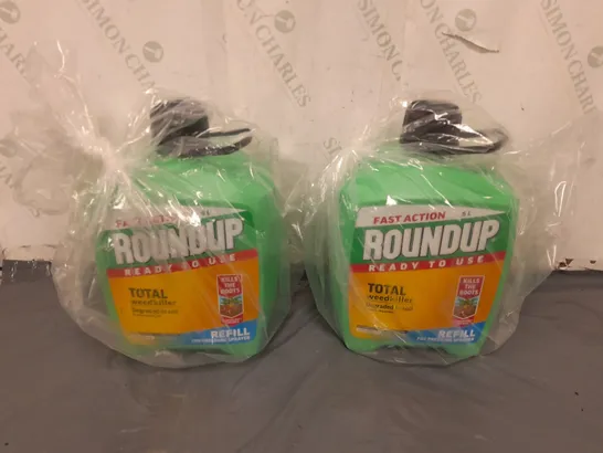 TOTE OF 2 ASSORTED HOUSEHOLD GOODS TO INCLUDE FAST ACTION ROUND UP TOTAL WEEDKILLER 5L