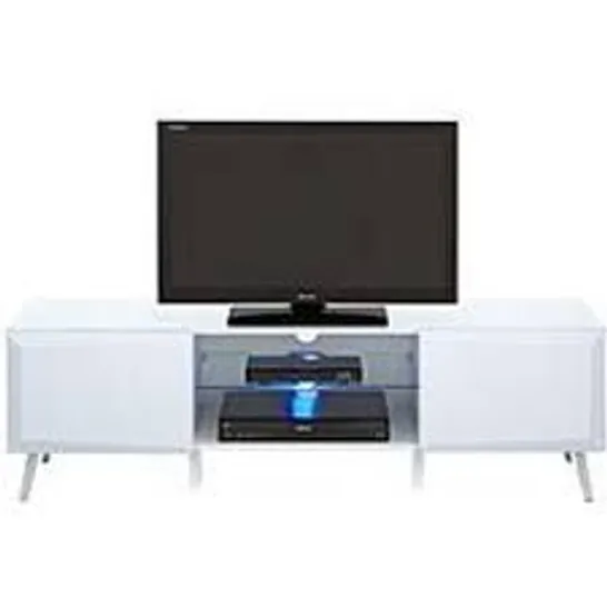 BOXED XANDER WIDE TV STAND WHITE (1 BOX)  RRP £199