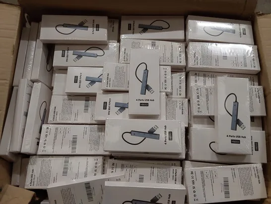 BOX OF BRAND NEW HB053 4 PORTS USB HUBS // QUANTITY UNSPECIFIED (1 BOX)