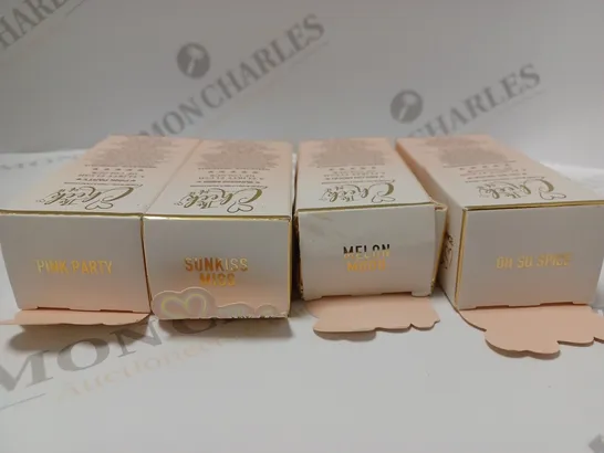 BOX OF 4 ASSORTED P.LOUISE THE CHEEK OF IT LIQUID BLUSH TO INCLUDE PINK PARTY, SUNKISS MISS, MELON MOOD, OH SO SPICE 