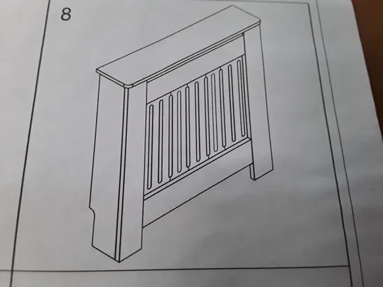 WHITE WOOD RADIATOR COVER