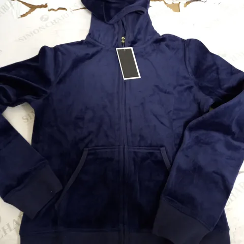 JUICY COUTURE NAVY JACKET WITH HOOD - M