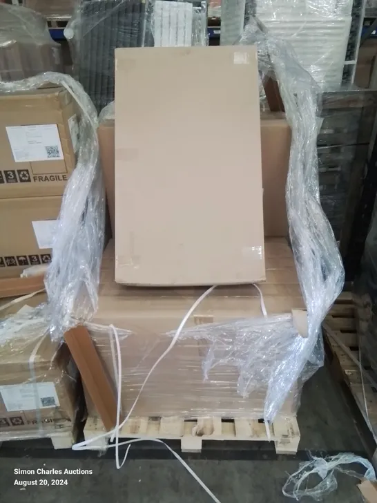 PALLET CONTAINING 8  BRAND NEW BOXED CALYPSO LEDRO CAST BASIN 950X560X215MM- WHITE