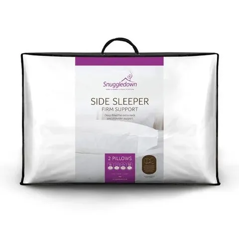 BAGGED SNUGGLEDOWN SIDE SLEEPER FIRM SUPPORT PILLOW