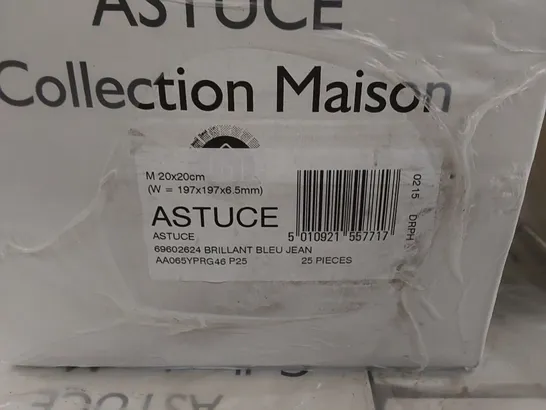 PALLET TO CONTAIN APPROX 96 X PACKS OF JOHNSON ASTUCE BRILLIANT BLEU JEAN COLLECTION MAISON TILES - 25 TILES PER PACK // TILE SIZE: 197 X 197 X 6.5mm