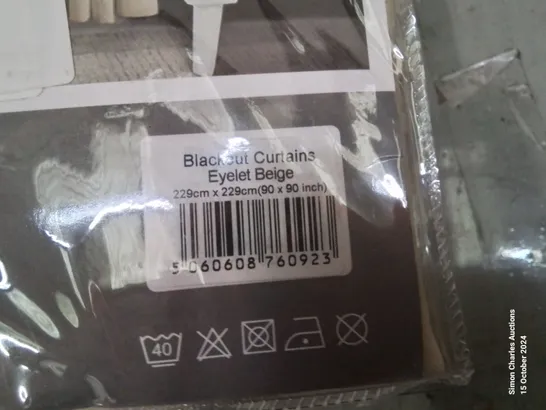 BAGGED 100% SYNTHETIC BLACKOUT ROOM DARKENING THERMAL CURTAINS 