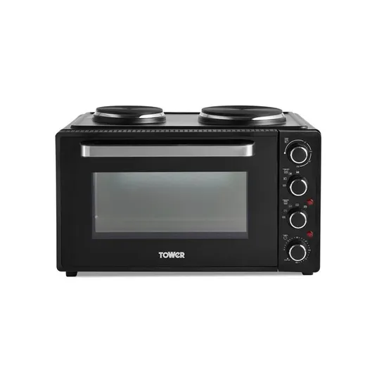 TOWER MINI OVEN WITH ADJUSTABLE TEMPERATURE CONTROL