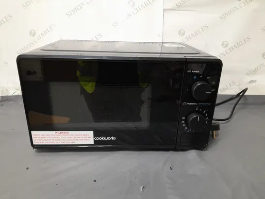 BOXED COOKWORKS 700 WATT MICROWAVE BLACK - COLLECTION ONLY