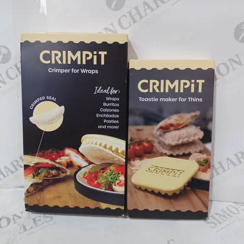 APPROXIMATELY 10 ASSORTED HOUSEHOLD ITEMS TO INCLUDE CRIMPIT TOASTIE MAKER FOR THINS, CRIMPIT CRIMPER FOR WRAPS, ETC