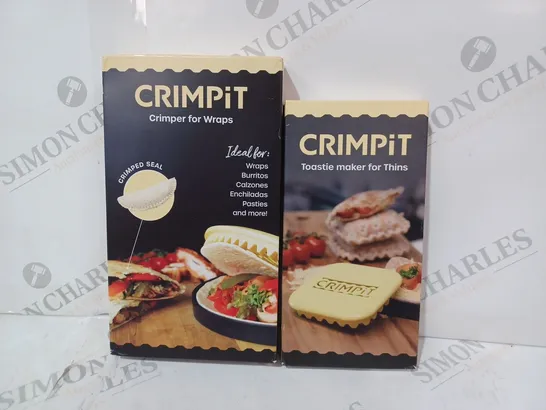 APPROXIMATELY 10 ASSORTED HOUSEHOLD ITEMS TO INCLUDE CRIMPIT TOASTIE MAKER FOR THINS, CRIMPIT CRIMPER FOR WRAPS, ETC