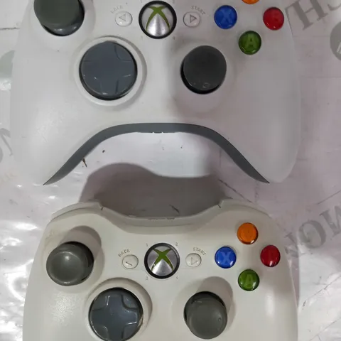 LOT OF 2 MICROSOFT XBOX 360 CONTROLLERS