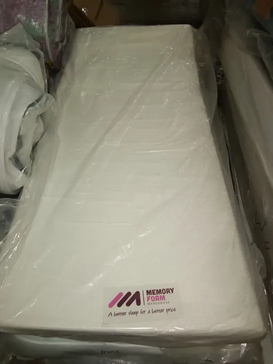 BAGGED MEMORY FOAM MATTRESS - APPROX 75 X 170CM