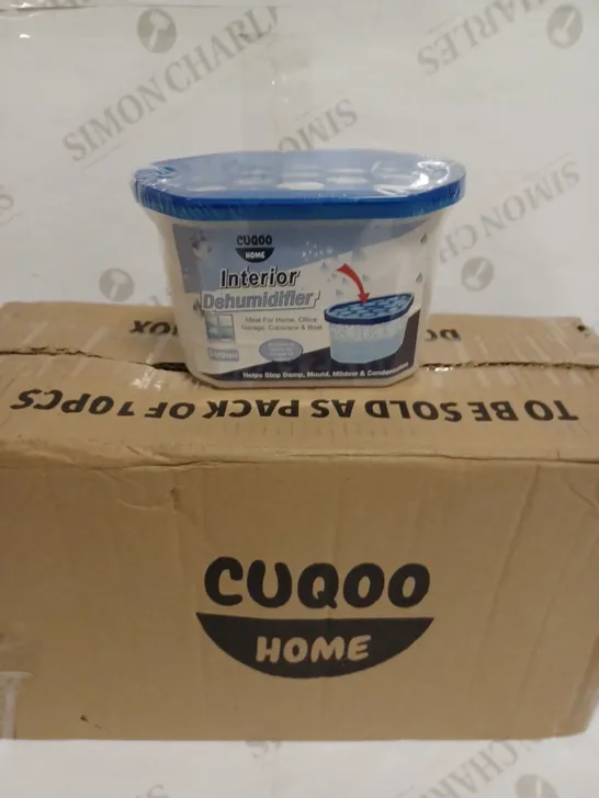 BOX TO CONTAIN 10 X CUQOO HOME INTERIOR DEHUMIDIFIERS 