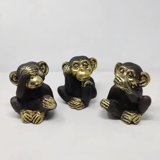 AKEAM MONKEY 3 PIECE FIGURINE SET