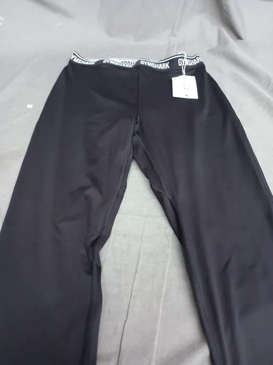 GYMSHARK EVERYDAY WAISTBAND LEGGINGS IN BLACK - LARGE