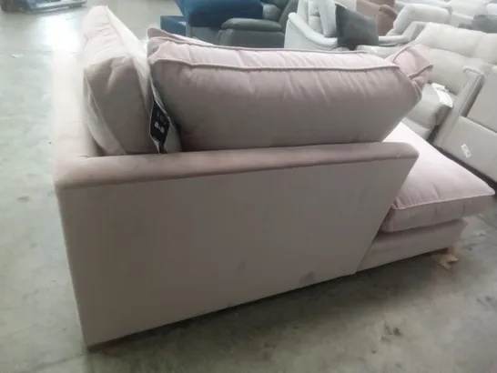 DESIGNER LOUNGE.CO MADE IMOGEN CHAISE END UNIT LHF - ROSE QUARTZ FABRIC 