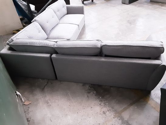 DESIGNER GREY FABRIC 4-SEATER CORNER SOFA