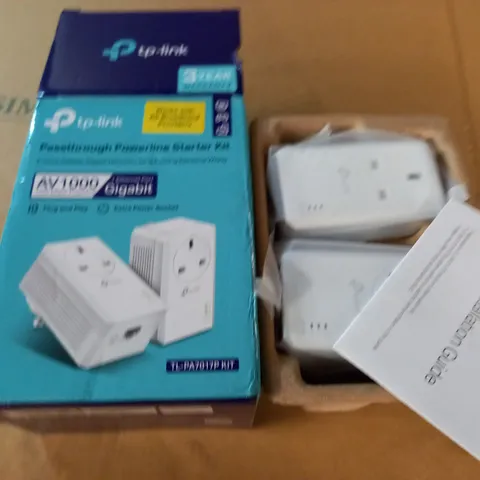 BOXED TP-LINK PASS THROUGH POWERLINE STARTER KIT