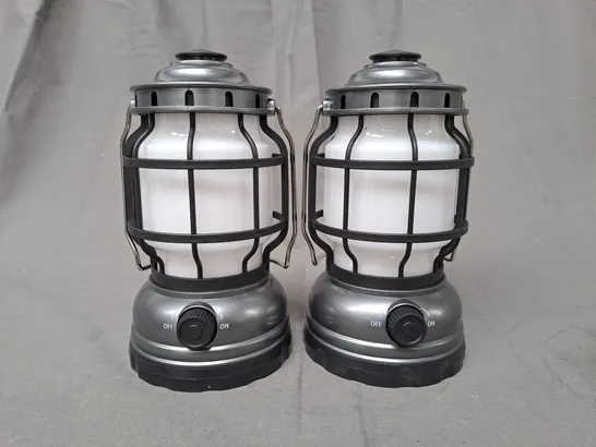 2X HANGING BATTERY LANTERNS 