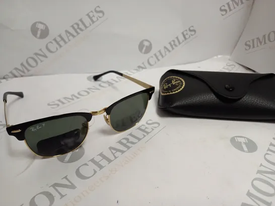 BOXED RAY-BAN CLUBMASTER METAL FRAMED PRESCRIPTION GREEN TINT SUNGLASSES 