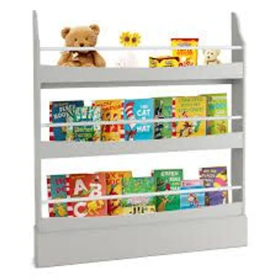 BOXED COSTWAY 3-TIER KIDS BOOKSHELF CHILDRENS BOOKCASE RACK WALL TOYS STORAGE ORGANIZER - GREY