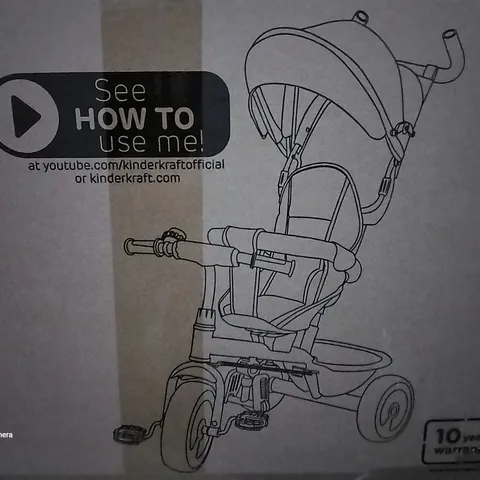 BOXED KINDERCRAFT ASTON TRICYCLE GREY