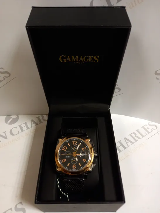 BOXED GAMAGES PERCEPTION BLACK WATCH 