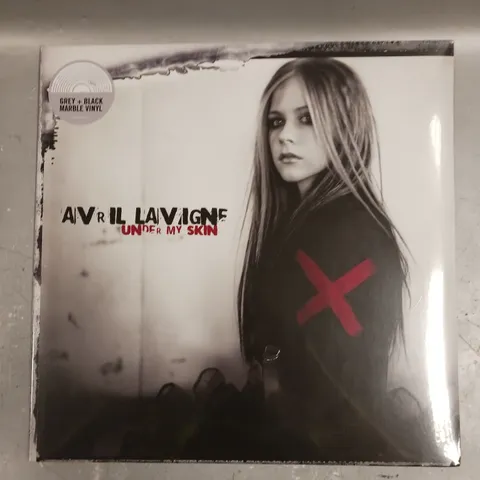 SEALED AVRIL LAVIGNE UNDER MY SKIN LIMITED EDITION GREY & BLACK MARBLE VINYL 