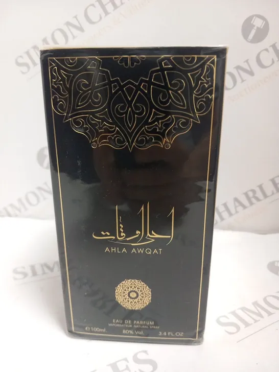 BOXED AND SEALED AHLA AWQAT EAU DE PARFUM 100ML