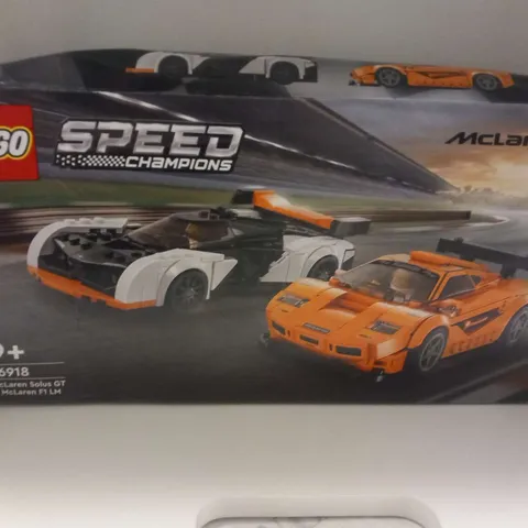 BOXED LEGO SPEED CHAMPIONS 76918 MCLAREN SOLLUS GT AND MCLAREN F1 LM