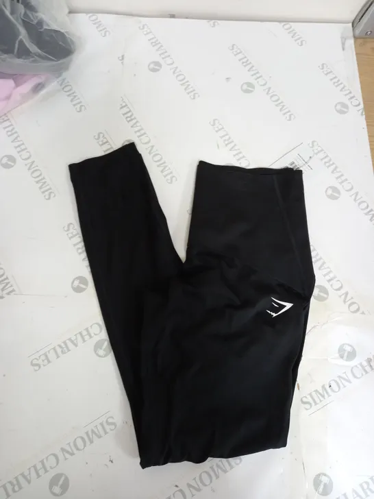 GYMSHARK WAIST SUPPORT LEGGINGS BLACK - LARGE